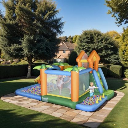 Inflatable Bounce Houses |  6-in-1 Inflatable Castle with Carry Bag, Repair Patches and Air Blower Inflatable Bounce Houses Inflatable Bounce Houses