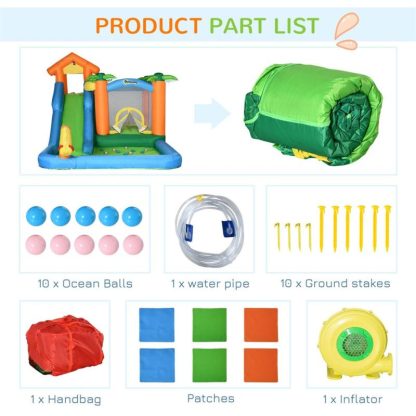 Inflatable Bounce Houses |  6-in-1 Inflatable Castle with Carry Bag, Repair Patches and Air Blower Inflatable Bounce Houses Inflatable Bounce Houses