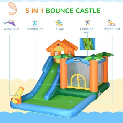 Inflatable Bounce Houses |  6-in-1 Inflatable Castle with Carry Bag, Repair Patches and Air Blower Inflatable Bounce Houses Inflatable Bounce Houses