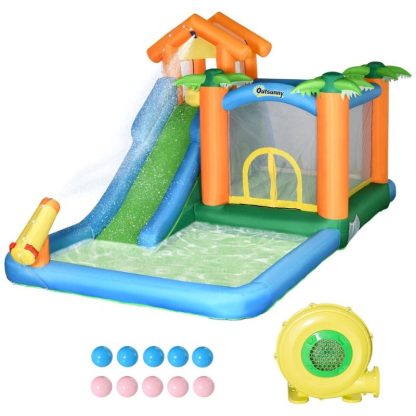 Inflatable Bounce Houses |  6-in-1 Inflatable Castle with Carry Bag, Repair Patches and Air Blower Inflatable Bounce Houses Inflatable Bounce Houses