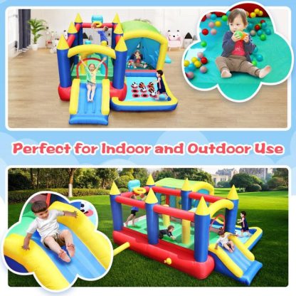 Inflatable Bounce Houses |  7 in 1 Inflatable Bounce House, Bouncy House with Ball Pit for Kids Indoor Outdoor Party Family Fun – MULITCOLOR Inflatable Bounce Houses Inflatable Bounce Houses