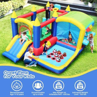 Inflatable Bounce Houses |  7-in-1 Inflatable Bounce House with Ball Pit， Fun for Kids’ Parties Inflatable Bounce Houses Inflatable Bounce Houses