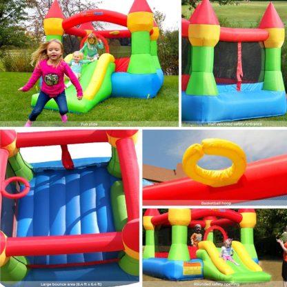 Inflatable Bounce Houses |  Bounce House – Castle Bounce N’ Slide w/hoop Inflatable Bounce Houses Inflatable Bounce Houses