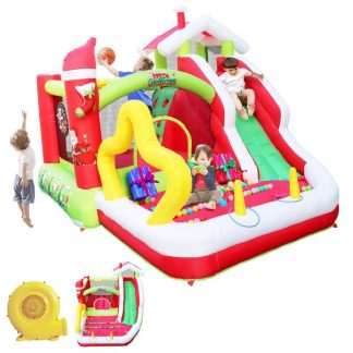 Inflatable Bounce Houses |  Christmas Jump ‘n Slide Inflatable Bouncer – Multicolor Inflatable Bounce Houses Inflatable Bounce Houses