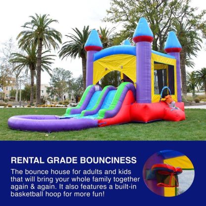 Inflatable Bounce Houses |  Commercial 13.5′ x 26′ Bounce House with Water Slide and Air Blower Inflatable Bounce Houses Inflatable Bounce Houses