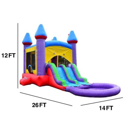 Inflatable Bounce Houses |  Commercial 13.5′ x 26′ Bounce House with Water Slide and Air Blower Inflatable Bounce Houses Inflatable Bounce Houses