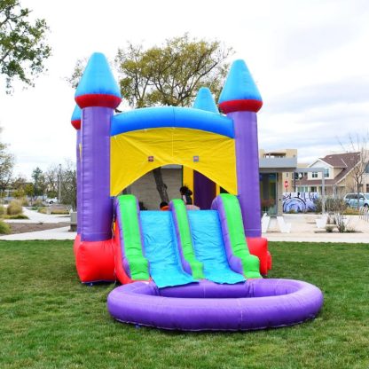 Inflatable Bounce Houses |  Commercial 13.5′ x 26′ Bounce House with Water Slide and Air Blower Inflatable Bounce Houses Inflatable Bounce Houses