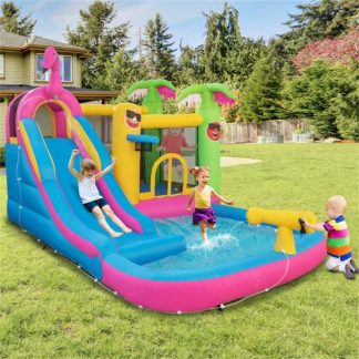 Inflatable Bounce Houses |  Inflatable Bounce Castle with Long Water Slide and 735W Blower – 15FT Inflatable Bounce Houses Inflatable Bounce Houses