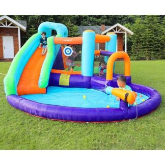 Inflatable Bounce Houses |  Inflatable Bounce House, Jumping Castle with Water and Slide, Inflatable Bouncer with Air Blower, Water Spray Inflatable Bounce Houses Inflatable Bounce Houses