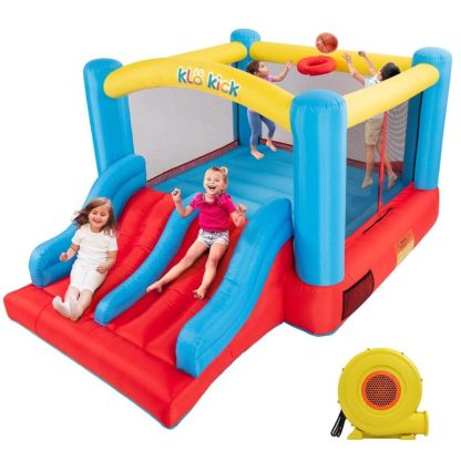 Inflatable Bounce Houses |  Inflatable Bounce House with Blower for 3-10 yr Kids, Bouncy Castle w/Double Slide, 300 LBS Capacity Inflatable Bounce Houses Inflatable Bounce Houses