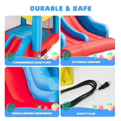 Inflatable Bounce Houses |  Inflatable Bounce House with Blower for 3-10 yr Kids, Bouncy Castle w/Double Slide, 300 LBS Capacity Inflatable Bounce Houses Inflatable Bounce Houses