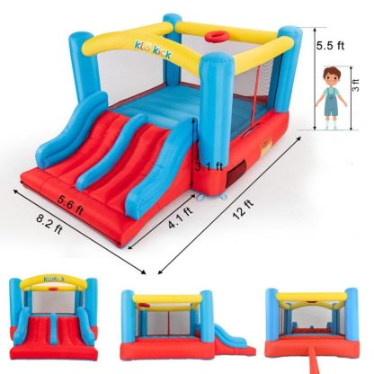 Inflatable Bounce Houses |  Inflatable Bounce House with Blower for 3-10 yr Kids, Bouncy Castle w/Double Slide, 300 LBS Capacity Inflatable Bounce Houses Inflatable Bounce Houses