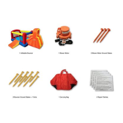 Inflatable Bounce Houses |  Inflatable Double Slide Bouncer Oudoor Toy- Climb/Slide, Big Bounce – Multi Inflatable Bounce Houses Inflatable Bounce Houses