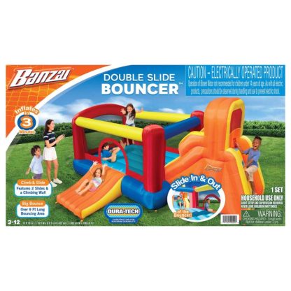 Inflatable Bounce Houses |  Inflatable Double Slide Bouncer Oudoor Toy- Climb/Slide, Big Bounce – Multi Inflatable Bounce Houses Inflatable Bounce Houses