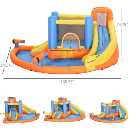 Inflatable Bounce Houses |  Inflatable Water Slide 5-in-1 Bounce House Water Park Jumping Castle Inflatable Bounce Houses Inflatable Bounce Houses