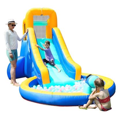 Inflatable Bounce Houses |  Inflatable Water Slide Kids Bounce House Castle Splash Pool with 350W Blower Inflatable Bounce Houses Inflatable Bounce Houses