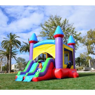 Inflatable Bounce Houses |  Jelly Bean Castle Bounce House and Dual Slide Combo Inflatable Bounce Houses Inflatable Bounce Houses