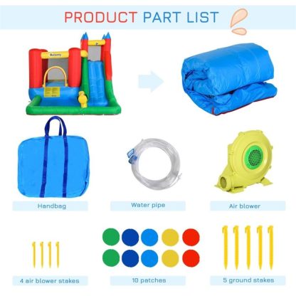 Inflatable Bounce Houses |  Kids Bounce House Inflatable Water Slide with Water Play Toy – 130″Lx96.5″Wx84.75″H Inflatable Bounce Houses Inflatable Bounce Houses