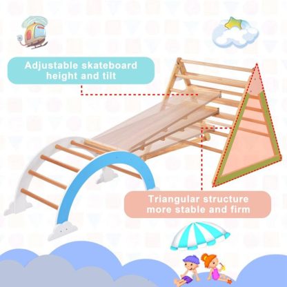 Inflatable Bounce Houses |  Kids Climbing Triangle Toys Indoor Arc Climber Jungle With Ramp Arch Toy Rocker Reversible Multifunction Playset Inflatable Bounce Houses Inflatable Bounce Houses