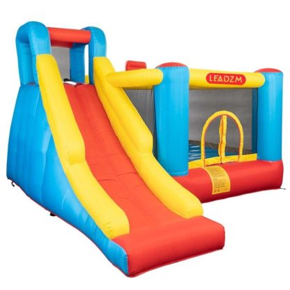 Inflatable Bounce Houses |  Leadzm Kids Inflatable Bounce House Safety Jumper Slide with 450W Blower Inflatable Bounce Houses Inflatable Bounce Houses