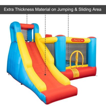 Inflatable Bounce Houses |  Leadzm Kids Inflatable Bounce House Safety Jumper Slide with 450W Blower Inflatable Bounce Houses Inflatable Bounce Houses