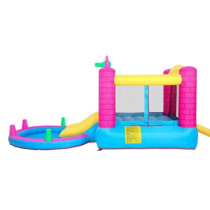 Inflatable Bounce Houses |  LEADZM Tank Bouncy Castle with Water Play Function 420D Oxford Cloth +840D Jump Surface (Including Fan) Inflatable Bounce Houses Inflatable Bounce Houses