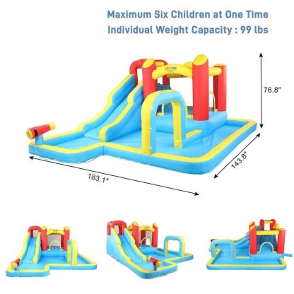 Inflatable Bounce Houses |  Long slide multifunctional water play bouncy castle – 183.1*143.8*76.8 inches Inflatable Bounce Houses Inflatable Bounce Houses