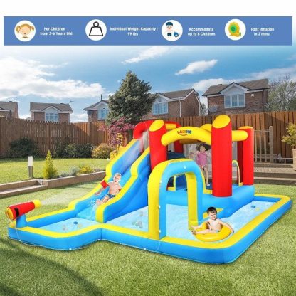 Inflatable Bounce Houses |  Long slide multifunctional water play bouncy castle – 183.1*143.8*76.8 inches Inflatable Bounce Houses Inflatable Bounce Houses