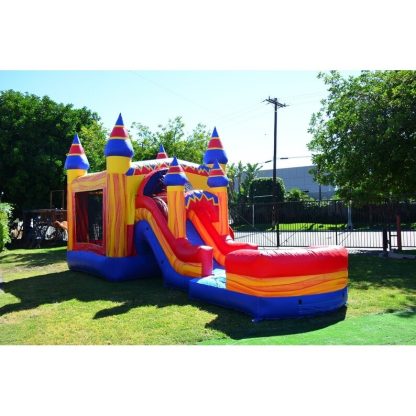 Inflatable Bounce Houses |  Superhero Mega Front Loader Combo Inflatable Bounce Houses Inflatable Bounce Houses