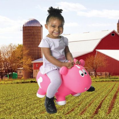 Inflatable Bounce Houses |  Toddler Boys and Girls Farm Hopper Bounce Toy, Pink Cow Inflatable Bounce Houses Inflatable Bounce Houses