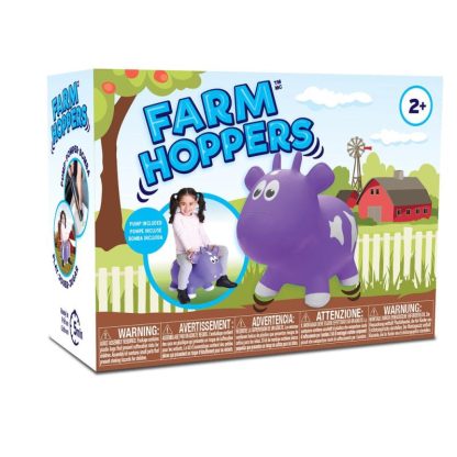 Inflatable Bounce Houses |  Toddler Boys and Girls Farm Hopper Bounce Toy, Purple Cow Inflatable Bounce Houses Inflatable Bounce Houses