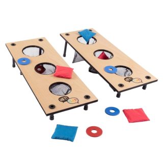 Lawn Games |  2-in-1 Washer Pitch and Beanbag Toss Set- Indoor/Outdoor Wooden Backyard/Tailgate Party Games Lawn Games Lawn Games