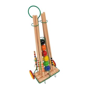 Lawn Games |  6-Player Croquet Set w/Trolley Lawn Games Lawn Games