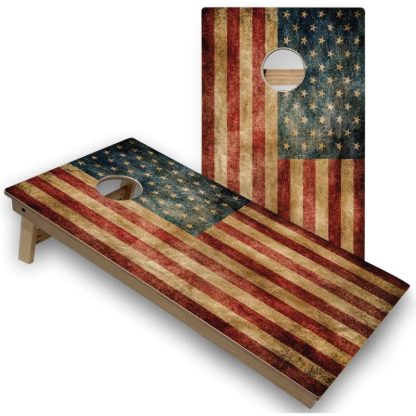 Lawn Games |  American Flag Distressed Outdoor Cornhole Set Lawn Games Lawn Games