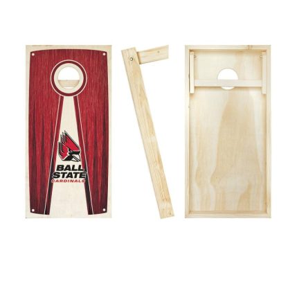 Lawn Games |  Ball State Cardinals Stained Pyramid Outdoor Cornhole Board Set Lawn Games Lawn Games