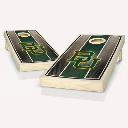 Lawn Games |  Baylor Bears Stained Striped Outdoor Cornhole Board Set Lawn Games Lawn Games