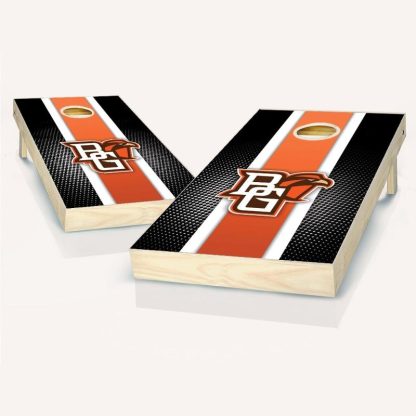 Lawn Games |  Bowling Green Falcons Striped Outdoor Cornhole Board Set Lawn Games Lawn Games