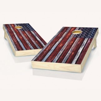 Lawn Games |  Country Rustic American Flag Cornhole Board Outdoor Game Set Lawn Games Lawn Games