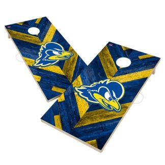 Lawn Games |  Delaware Blue Hens Cornhole Board Set – Herringbone Design Lawn Games Lawn Games