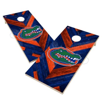 Lawn Games |  Florida Gators UF Cornhole Board Set – Herringbone Design Lawn Games Lawn Games