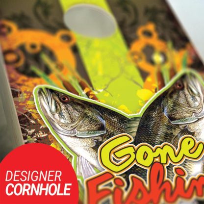 Lawn Games |  Gone Fishing Cornhole Board Outdoor Game Set Lawn Games Lawn Games