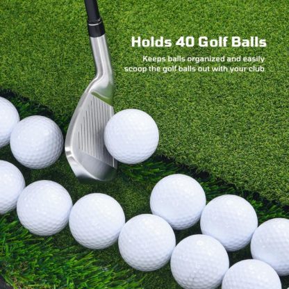 Lawn Games |  Haokelball Golf Mat Set 3-in-1 Golf Hitting Mat with Golf Ball Storage Zone 5×4 ft Golf Mats Practice Indoor Outdoor Lawn Games Green