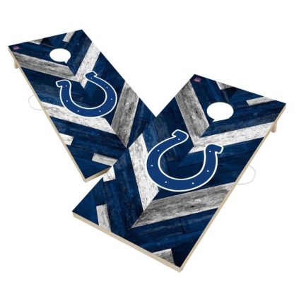 Lawn Games |  Indianapolis Colts NFL Cornhole Board Set – Herringbone Design Lawn Games Lawn Games