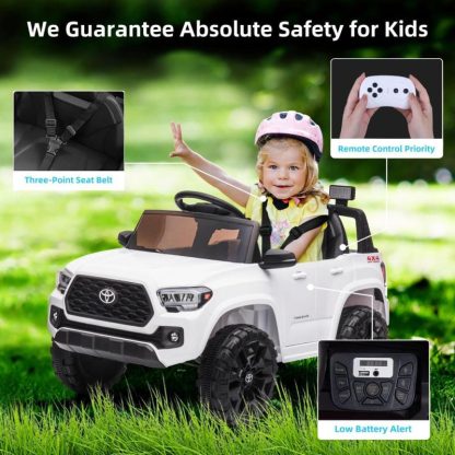 Lawn Games |  Kids Ride on Cars 12V Battery Powered for Ages 2-6 Licensed Toyota Tacoma Lawn Games Lawn Games