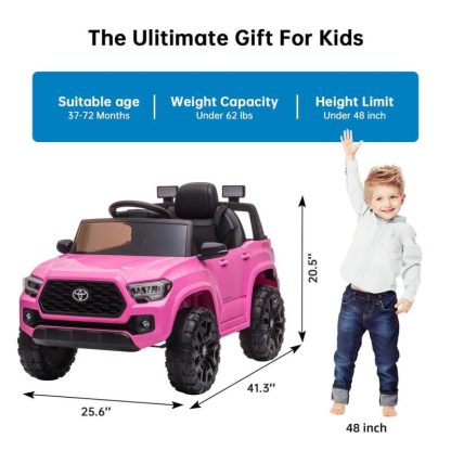 Lawn Games |  Kids Ride on Cars 12V Battery Powered for Ages 2-6 Licensed Toyota Tacoma Lawn Games Lawn Games