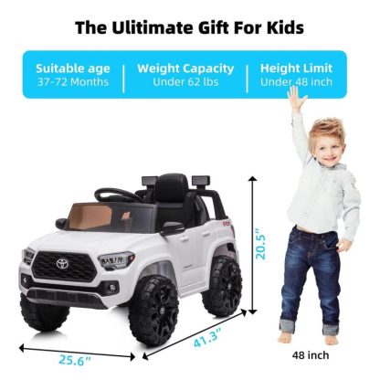 Lawn Games |  Kids Ride on Cars 12V Battery Powered for Ages 2-6 Licensed Toyota Tacoma Lawn Games Lawn Games