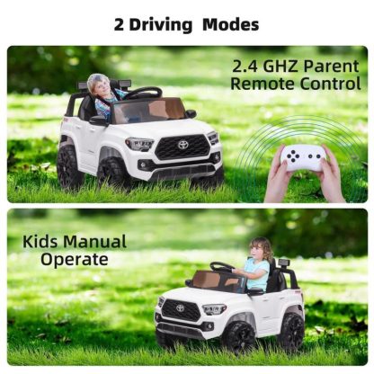 Lawn Games |  Kids Ride on Cars 12V Battery Powered for Ages 2-6 Licensed Toyota Tacoma Lawn Games Lawn Games