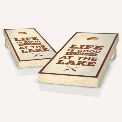 Lawn Games |  Life Is Better At The Lake Rosewood Cornhole Board Outdoor Game Set Lawn Games Lawn Games