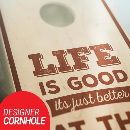 Lawn Games |  Life Is Better At The Lake Rosewood Cornhole Board Outdoor Game Set Lawn Games Lawn Games