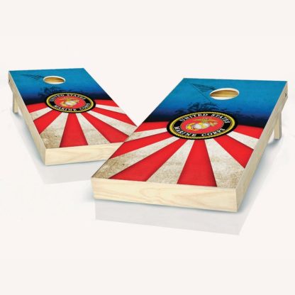 Lawn Games |  Marines Cornhole Board Outdoor Game Set Lawn Games Lawn Games